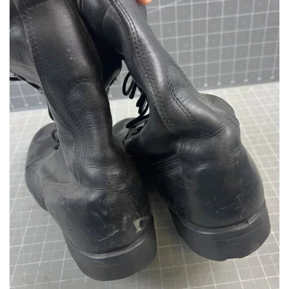 Vintage US Army Combat Jump Boots Lug Sole Men’s 9 Wide (EE) 1980’s Leather - Picture 3 of 9